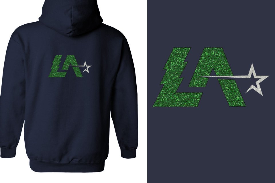 Lightning Allstars LA glitter Unisex Zip Hoodie
