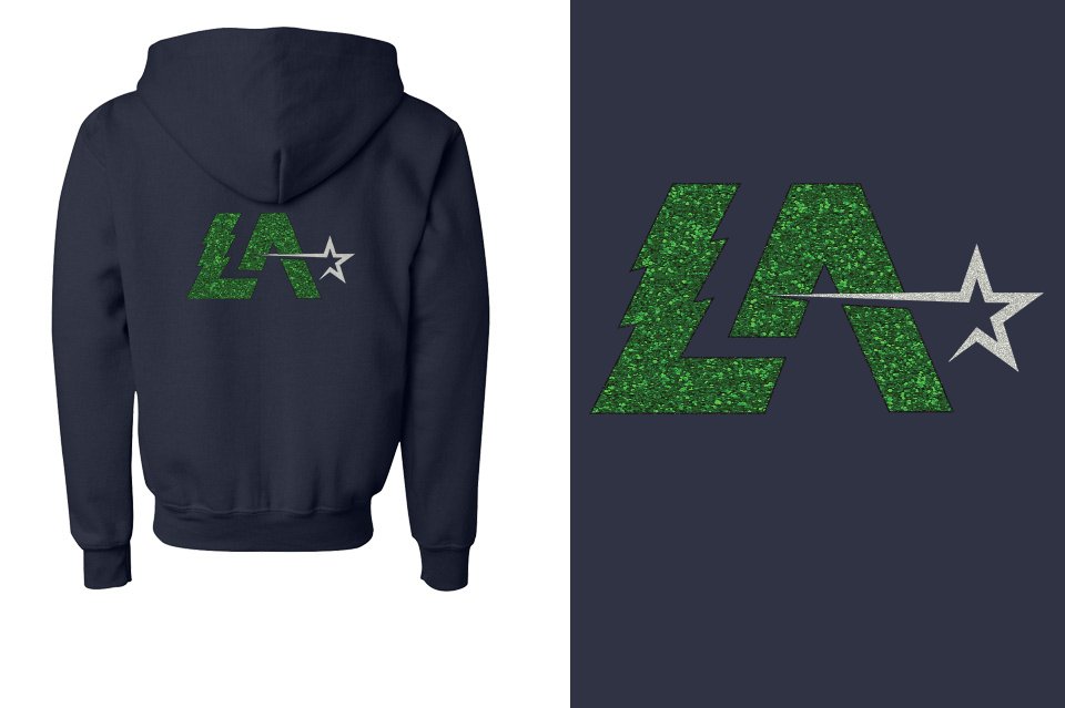 Lightning Allstars LA glitter Youth Unisex Zip Hoodie
