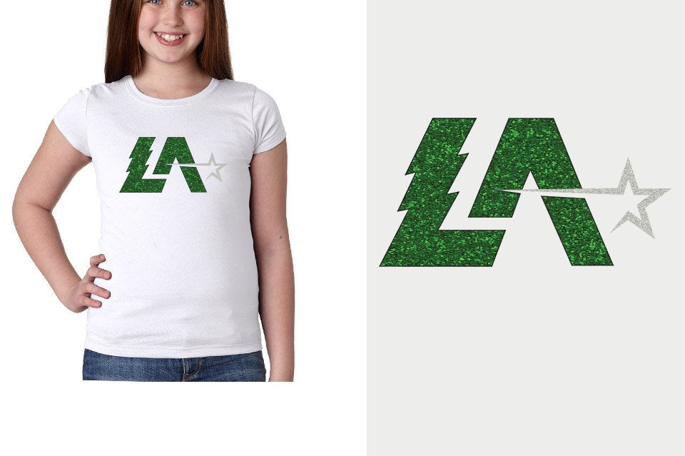 Lightning Allstars LA glitter Girls' Princess T-Shirt