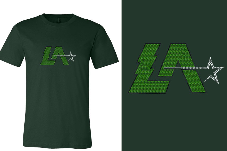 Rhinestones Lightning Allstars LA Unisex t-shirt