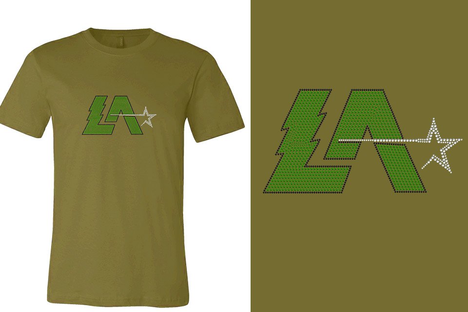 Rhinestones Lightning Allstars LA Unisex t-shirt