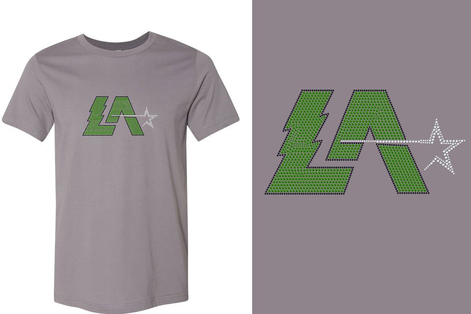 Rhinestones Lightning Allstars LA Unisex t-shirt
