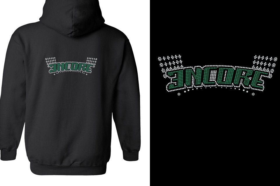 Rhinestones ENCORE Unisex Zip Hoodie