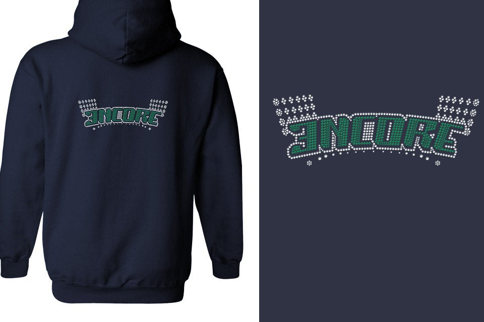 Rhinestones ENCORE Unisex Zip Hoodie
