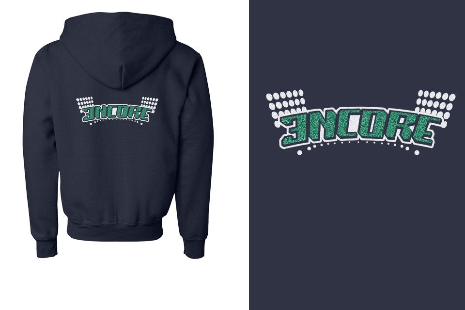 ENCORE glitter Youth Unisex Zip Hoodie