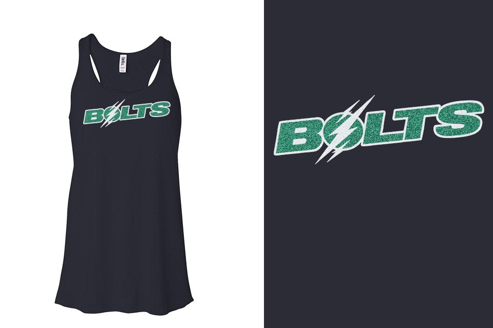 Lightning BOLTS - glitter Youth Flowy Racerback Tank
