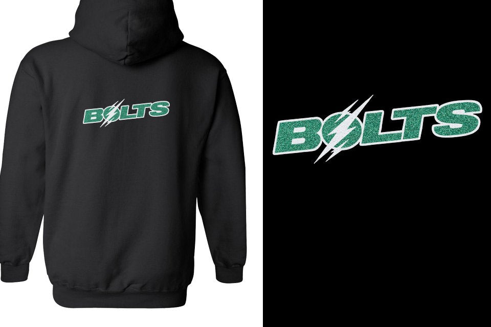 Lightning BOLTS - glitter Unisex Zip Hoodie