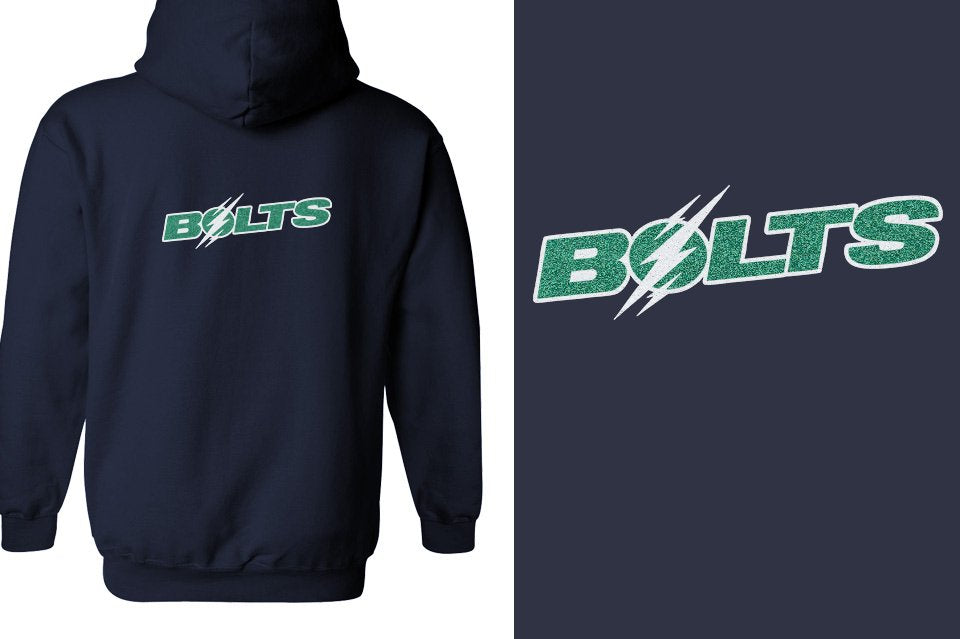 Lightning BOLTS - glitter Unisex Zip Hoodie