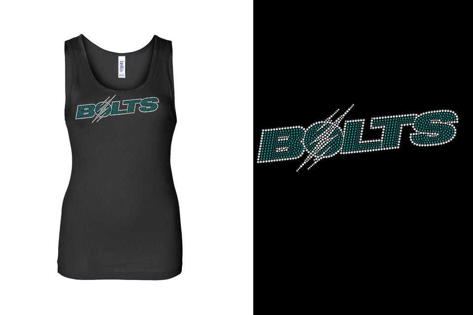 Rhinestones Lightning BOLTS Youth Tank