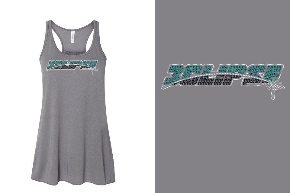 Rhinestones ECLIPSE Youth Flowy Racerback Tank
