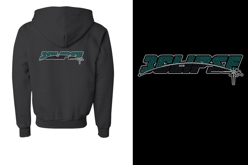 Rhinestones ECLIPSE Youth Unisex Zip Hoodie