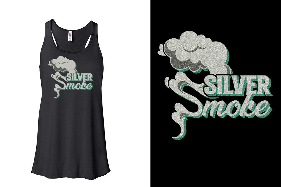 Silver Smoke - glitter Youth Flowy Racerback Tank