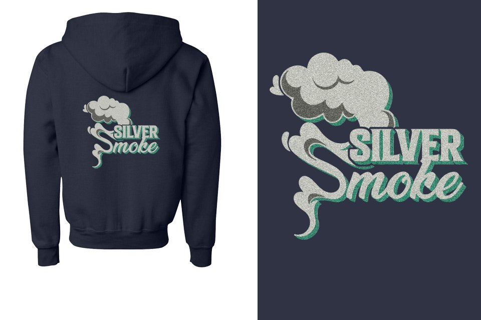 Silver Smoke - glitter Youth Unisex Zip Hoodie