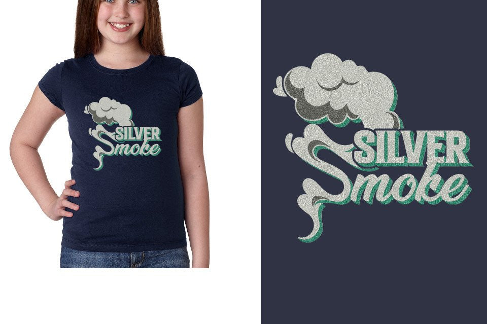Silver Smoke - glitter Girls' Princess T-Shirt