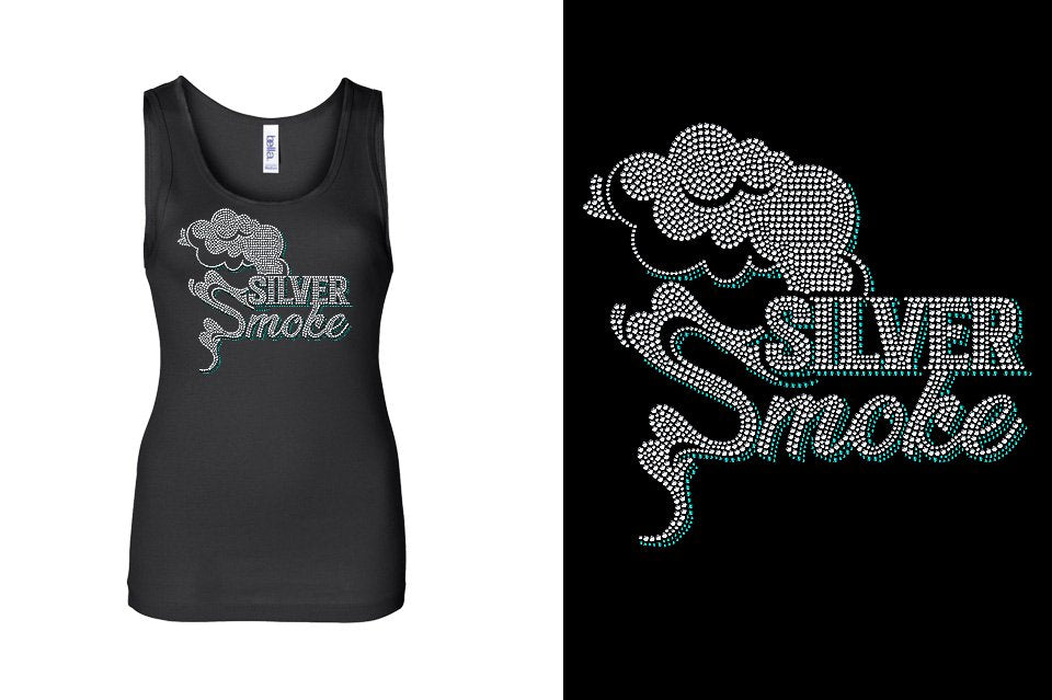 Rhinestones Silver Smoke Youth Tank
