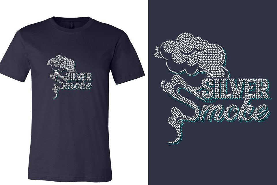 Rhinestones Silver Smoke Unisex t-shirt