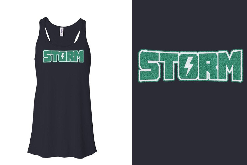 Storm Glitter Youth Flowy Racerback Tank