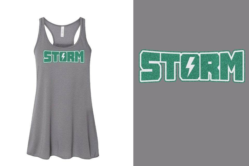 Storm Glitter Youth Flowy Racerback Tank