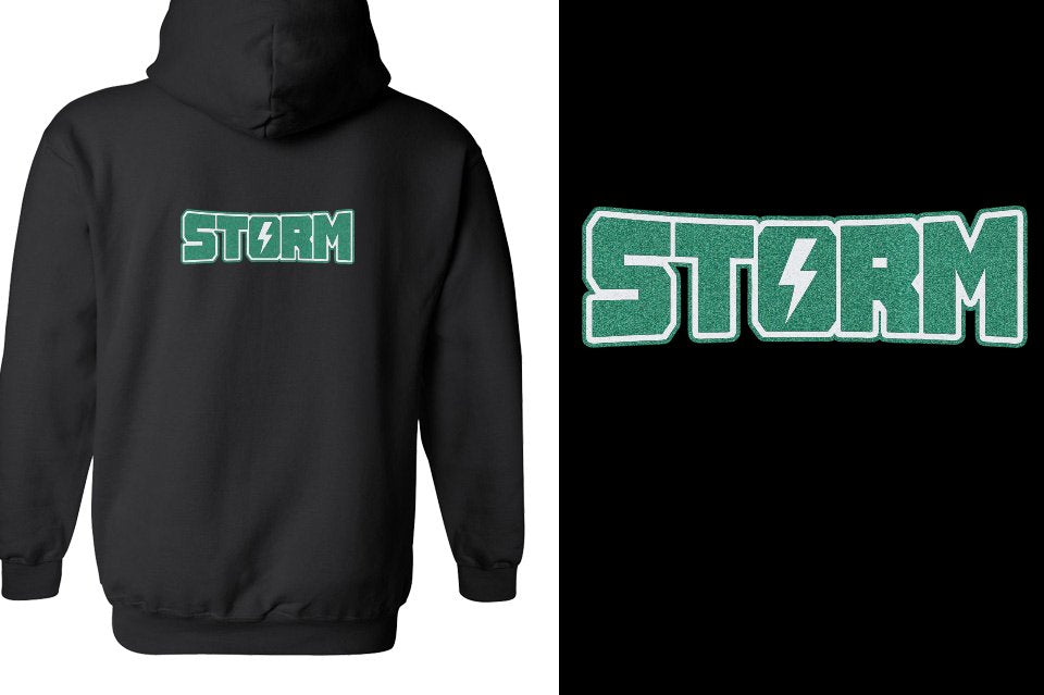 Storm Glitter Unisex Zip Hoodie