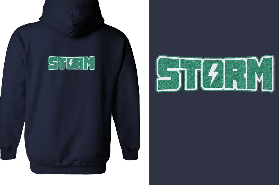 Storm Glitter Unisex Zip Hoodie