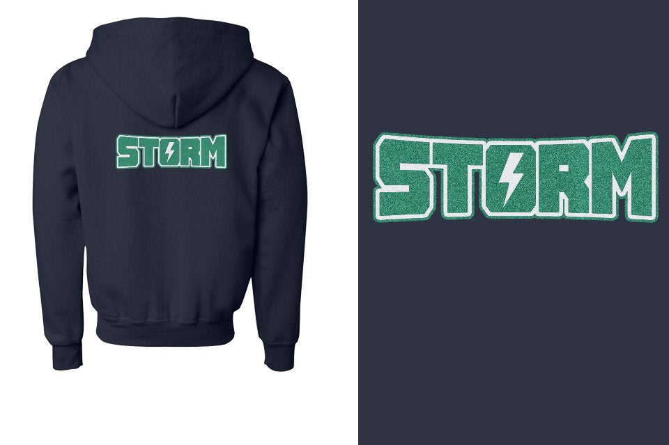 Storm Glitter Youth Unisex Zip Hoodie