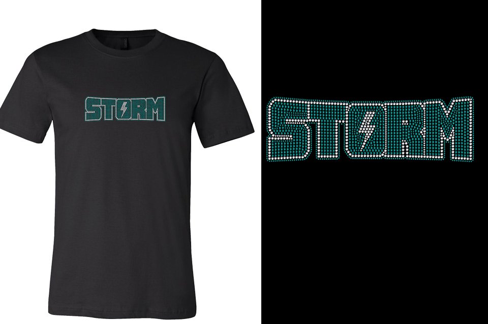 Rhinestones Storm Unisex t-shirt