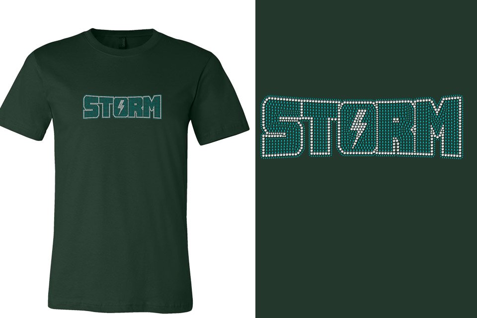 Rhinestones Storm Unisex t-shirt