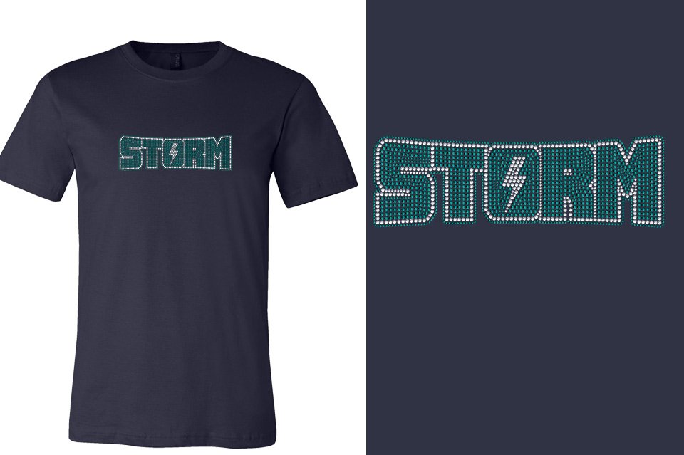 Rhinestones Storm Unisex t-shirt