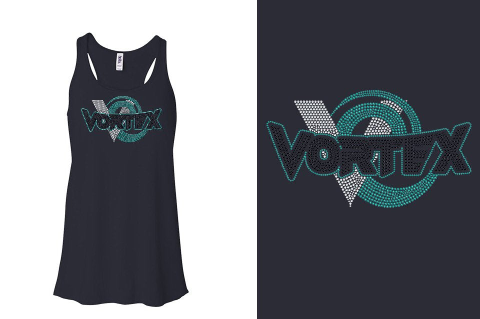Rhinestones VORTEX Youth Flowy Racerback Tank
