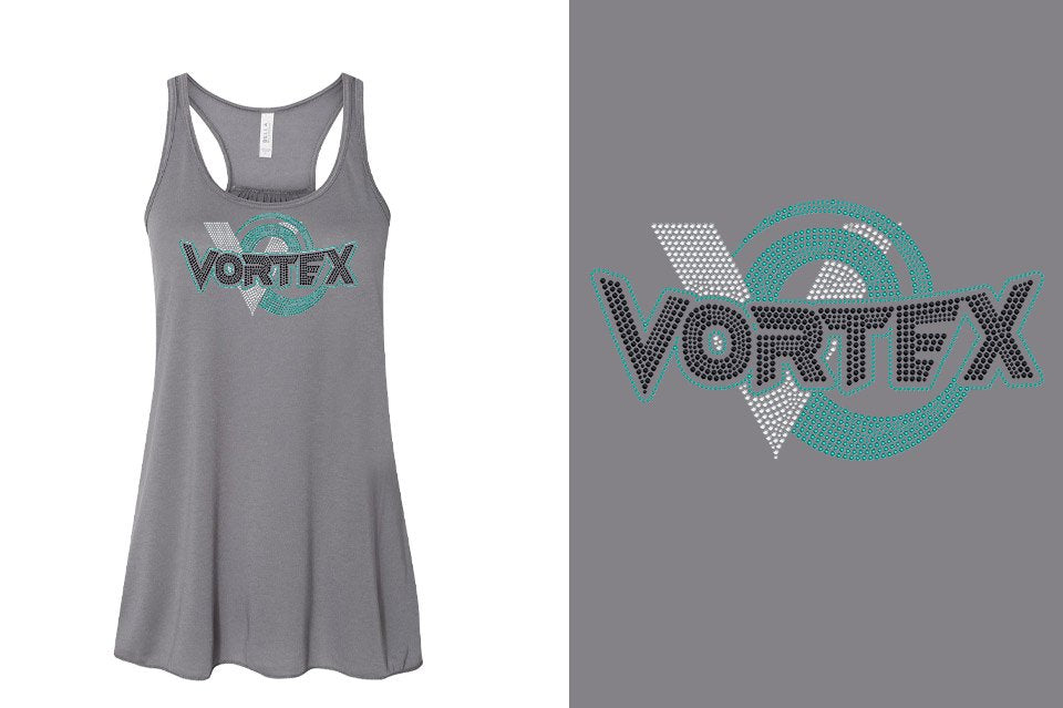 Rhinestones VORTEX Youth Flowy Racerback Tank