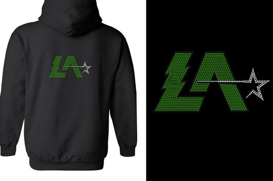 Rhinestones Lightning Allstars LA Unisex Zip Hoodie