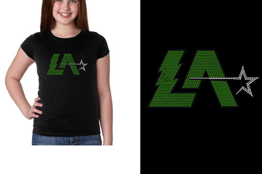 Rhinestones Lightning Allstars LA Girls' Princess T-Shirt