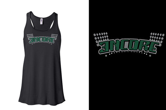 Rhinestones ENCORE Youth Flowy Racerback Tank