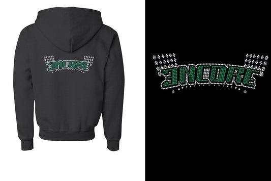 Rhinestones ENCORE Youth Unisex Zip Hoodie