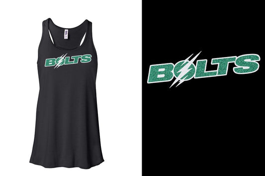 Lightning BOLTS - glitter Youth Flowy Racerback Tank