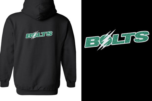 Lightning BOLTS - glitter Unisex Zip Hoodie