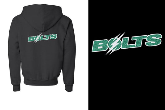 Lightning BOLTS - glitter Youth Unisex Zip Hoodie