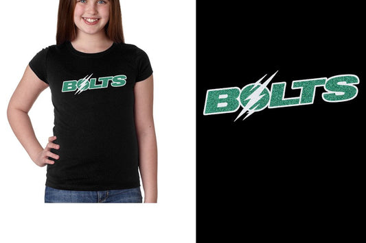 Lightning BOLTS - glitter Girls' Princess T-Shirt