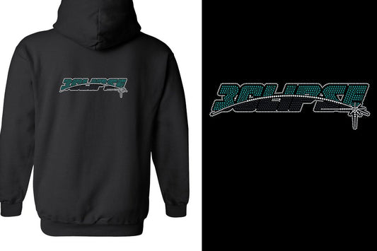 Rhinestones ECLIPSE Unisex Zip Hoodie