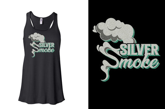 Silver Smoke - glitter Youth Flowy Racerback Tank