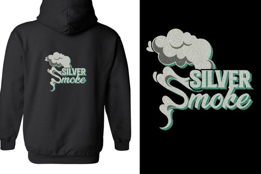 Silver Smoke - glitter Unisex Zip Hoodie