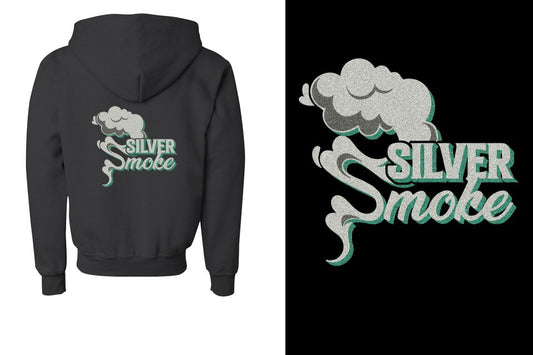 Silver Smoke - glitter Youth Unisex Zip Hoodie