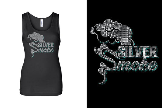 Rhinestones Silver Smoke Youth Tank
