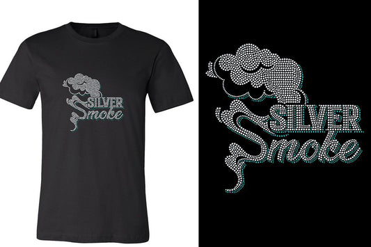 Rhinestones Silver Smoke Unisex t-shirt