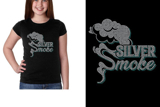 Rhinestones Silver Smoke Girls' Princess T-Shirt