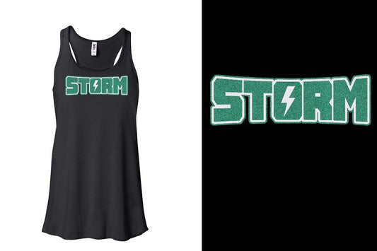 Storm Glitter Youth Flowy Racerback Tank