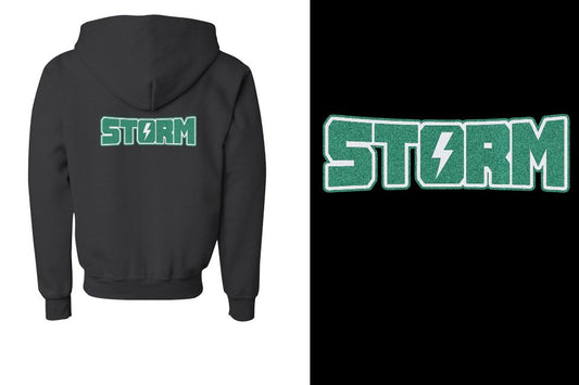 Storm Glitter Youth Unisex Zip Hoodie