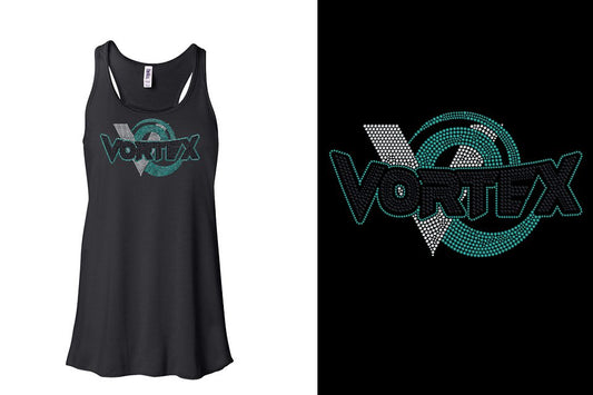 Rhinestones VORTEX Youth Flowy Racerback Tank