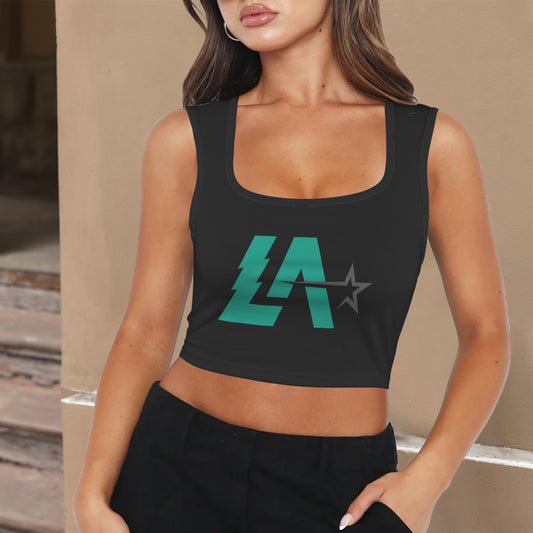 Women's Square Neck Crop Tank Top